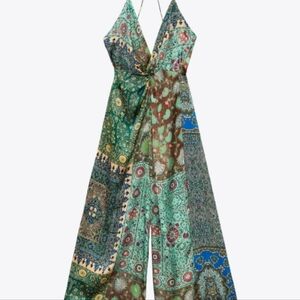 Zara NWT Printed Jumpsuit